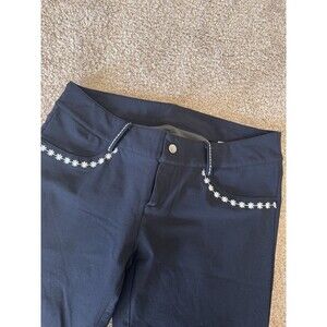 Alp n Rock Geneva Techno Floral Pants Black Skinny Pull-On Zip Pockets Size 3